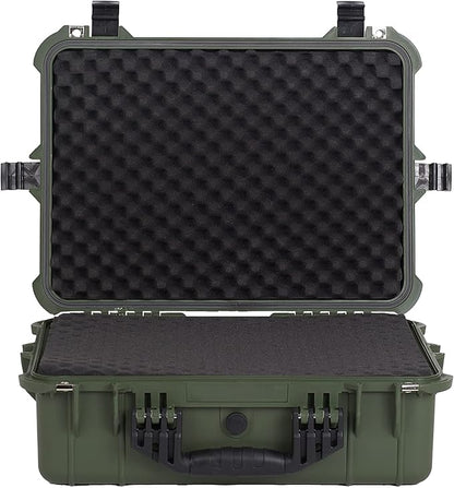 MEIJIA Portable Waterproof Protective Case,Hard Camera Case,Customized Fit Foam Inserted, Elegant Black,Fit for Camera, Equipments, Lens,Drones(Black)