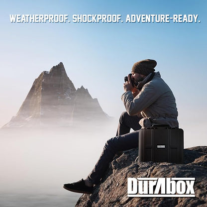 Durabox All Weather Hard Case 19 x 17 x 8” - TSA Approved Hard Shell Travel Case with Customizable Foam for Cameras, Lenses, Laptops, Electronics, Guns, Pistols and Other Gear