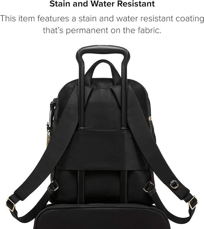 TUMI Women's Halsey Backpack, Black/Gold, One Size