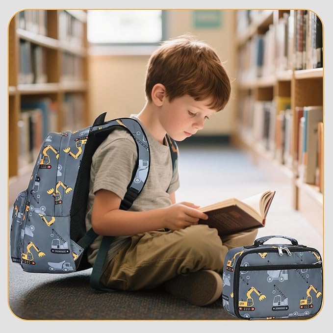 CAMTOP Backpack for Kids, Boys Girls Preschool Backpacks with Lunch Box Toddler Kindergarten School Bookbag Set