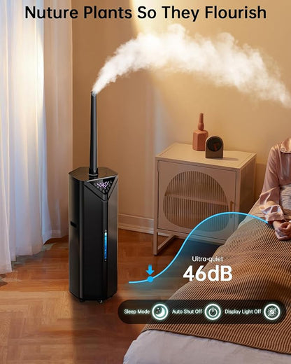 5Gal Humidifiers for Bedroom Large Room up to 2800ft², APP/Remote Control, 60H Supersized Cool Mist Humidifier with Auto 180°Mist Tube, 24H Timer, Top Fill Humidifiers for Home Office Bedroom Plants
