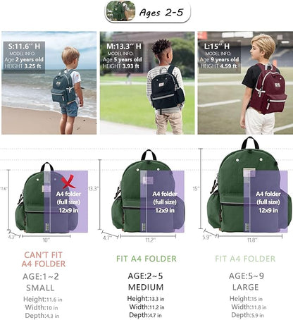 Toddler Backpack for Boys 2-5: Preschool Kindergarten Backpack - 13" Daycare Backpack Fit A4 Folder