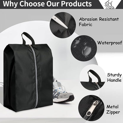 Shoe Bags for Travel, Set of 8 Pack Shoe Travel Bags for Packing, Large Waterproof Portable Travel Shoe Bag with Zipper Travel Essentials Women for and Men