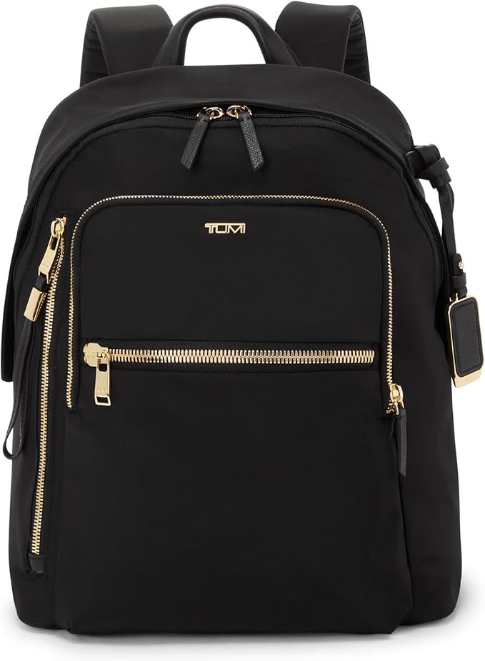 TUMI Women's Halsey Backpack, Black/Gold, One Size