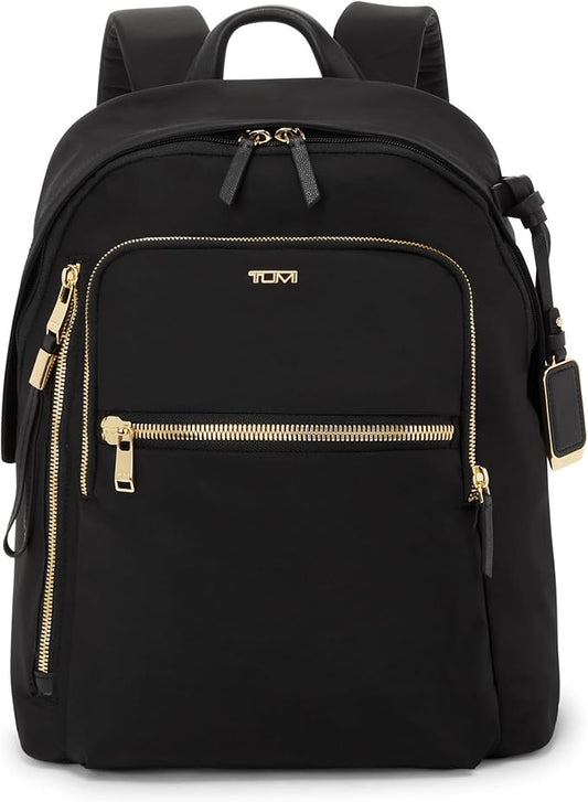 TUMI Women's Halsey Backpack, Black/Gold, One Size