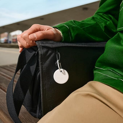 Chipolo POP Tracker Tag - Colorful, Compatible, Loud Bluetooth Tracker with Call Your Phone & Out of Range Alert, Works with Apple Find My or Google's Find My Device - Red