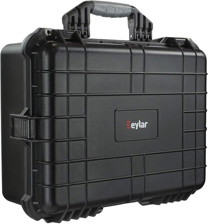 Eylar Large 20 Inch Protective Camera Case Water and Shock Proof With Foam (Black)