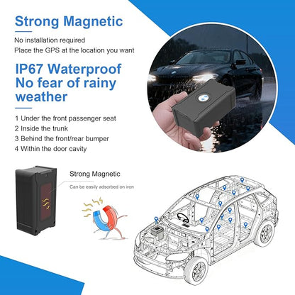 GPS Tracker for Vehicles&Car&Kids 4G LTE Tracking Device Geo-Fencing Alerts Real-Time GPS Magnetic Hidden Tracker iOS & Android Subscription Needed