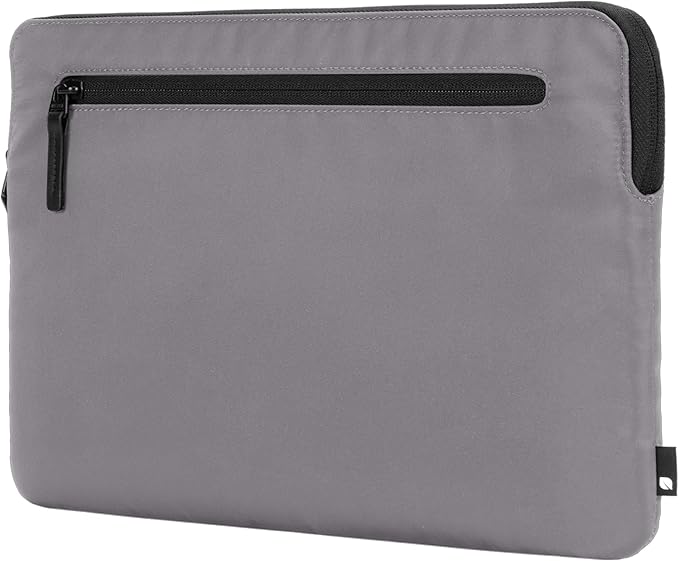 Incase Compact Laptop Sleeve with Flight Nylon - 14-inch MacBook/Laptop & iPad/Tablet Sleeve - Faux Fur Lining, Lightweight, Durable, Weather Resistant, Slip Pocket for Accessories - Conte Grey
