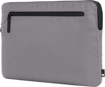 Incase Compact Laptop Sleeve with Flight Nylon - 14-inch MacBook/Laptop & iPad/Tablet Sleeve - Faux Fur Lining, Lightweight, Durable, Weather Resistant, Slip Pocket for Accessories - Conte Grey