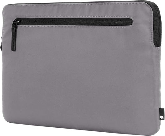 Incase Compact Laptop Sleeve with Flight Nylon - 14-inch MacBook/Laptop & iPad/Tablet Sleeve - Faux Fur Lining, Lightweight, Durable, Weather Resistant, Slip Pocket for Accessories - Conte Grey
