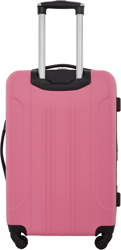 Travelers Club Chicago Hardside Expandable Spinner Luggage, Hot Pink, 5 Piece Set