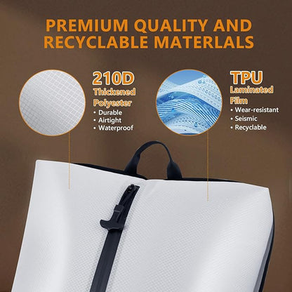 Dobaly 33L Professional Vacuum Bags for Travel with 55W Super Power Electric Pump, IP67 Reusable Vacuum Seal Bags for Clothing for Suitcases and Backpack Space Saver Bags for Travel (2PC+Pump)