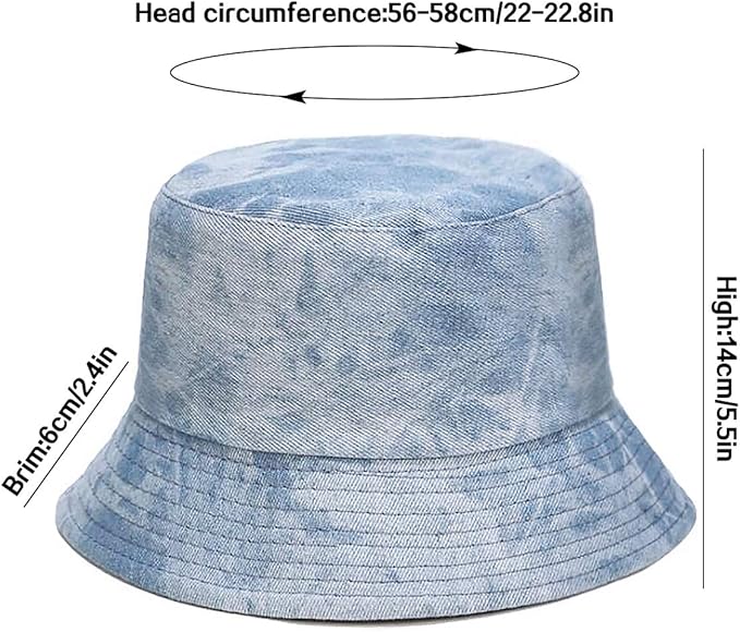 XYIYI Cute Bucket Hat Beach Fisherman Hats for Women, Reversible Double-Side-Wear