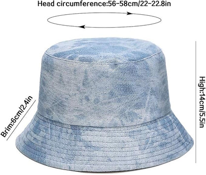 XYIYI Cute Bucket Hat Beach Fisherman Hats for Women, Reversible Double-Side-Wear