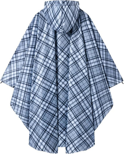 Hooded Rain Ponchos for Adult - Rain Coat and Rain Jacket with Waterproof Pocket and Zipper