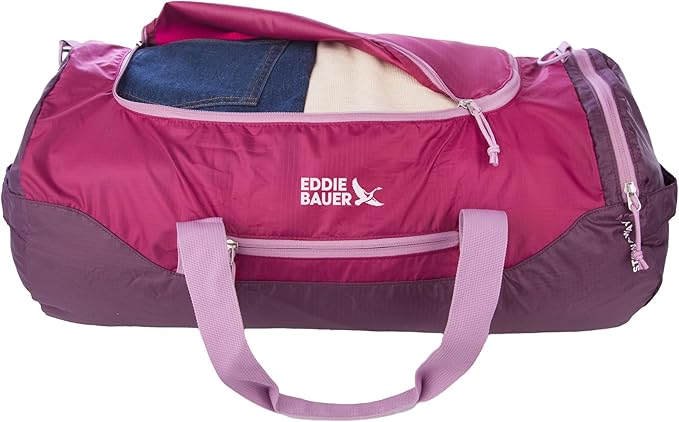 Eddie Bauer Stowaway Packable Duffel Bag | Travel | Foldable | Lightweight | Durable | Ripstop Polyester