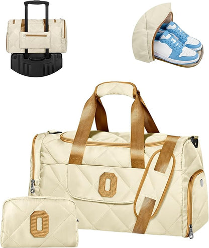 Trendy Gifts for Teen Girls Women, Duffle Bag for Weekend Travel, Overnight, TSA Approved Carry on Bag with Trolley Sleeve, Gift Idea for Birthday, Anniversary, Bridal Shower