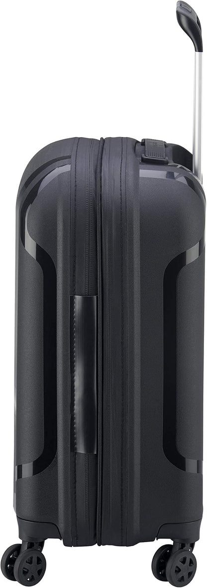 DELSEY PARIS Clavel Hardside Expandable Luggage with Spinner Wheels, Black, Carry-On 19 Inch