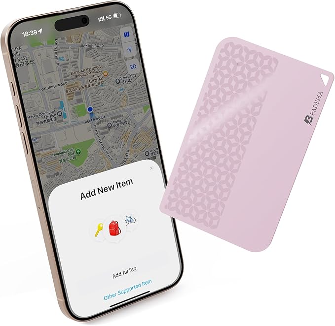 2025 [Apple MFi Certified] (iOS Only) Bluetooth Tracker Smart Card for Apple Find My iPhone Wallet GPS Tracker, 5-10 Years Staying Power, Keys Finder and Item Locator for Keys, Bags, Passport