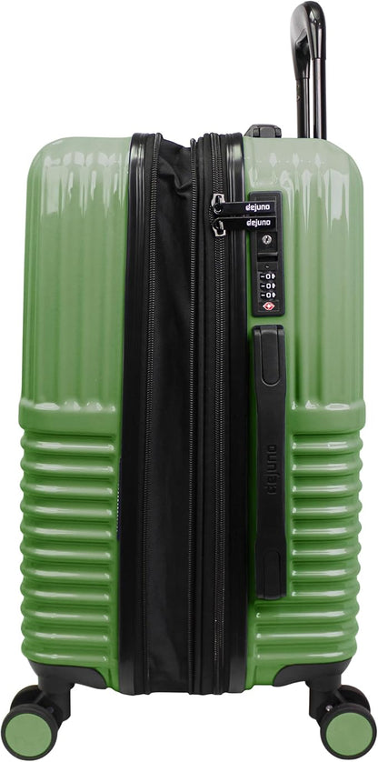 World Traveler Dejuno Tonal 20-Inch Carry-On Polycarbonate Lightweight Hardside Expandable Spinner Luggage Suitcase with TSA Lock - Matcha