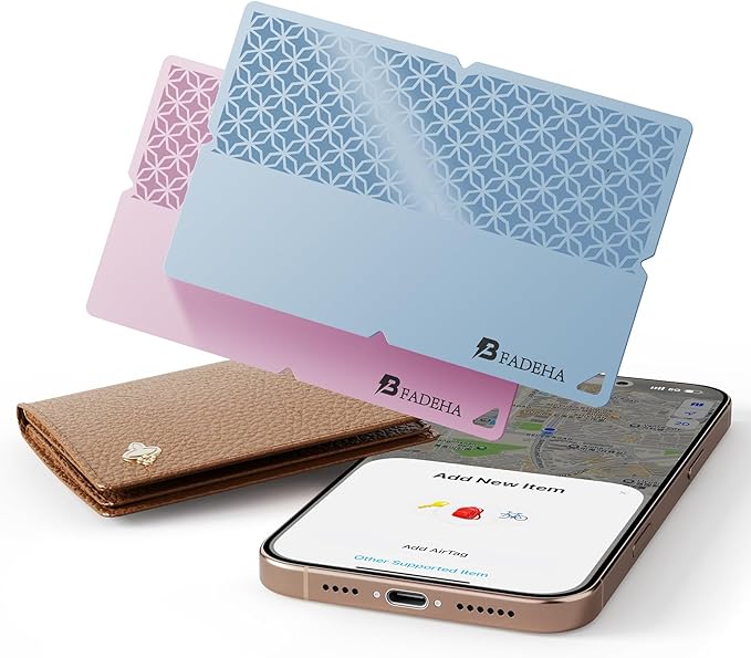 2025 [Apple MFi Certified] (iOS Only) Bluetooth Tracker Smart Card for Apple Find My iPhone Wallet GPS Tracker, 5-10 Years Staying Power, Keys Finder and Item Locator for Keys, Bags, Passport