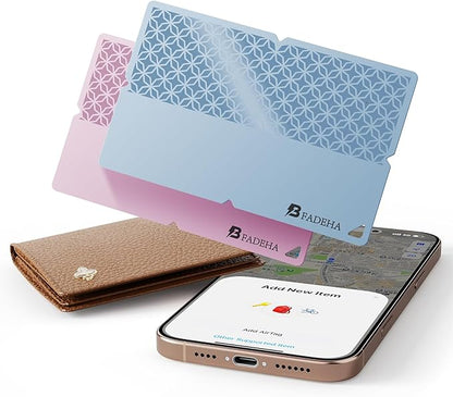 2025 [Apple MFi Certified] (iOS Only) Bluetooth Tracker Smart Card for Apple Find My iPhone Wallet GPS Tracker, 5-10 Years Staying Power, Keys Finder and Item Locator for Keys, Bags, Passport