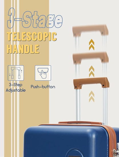 Luggage Sets 5 Piece, Suitcases with Wheels, Hardshell Suitcase Set, ABS Carry on Luggage Set with TSA Lock, Travel Luggage