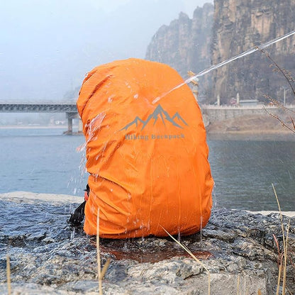 SING F LTD Safe Backpack Rain Cover 35L Reflective Cross Buckle Straps Waterproof Bag Cover with Storage Bag Outdoor Camping Travel Rainproof Orange