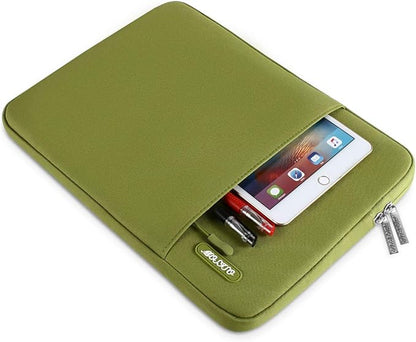 MOSISO Laptop Case 14 inch, 14 inch Laptop Sleeve Compatible with HP Lenovo Dell ASUS Acer, HP Stream, Dell Latitude, Lenovo IdeaPad, Polyester Vertical Computer Sleeve Bag with Pocket, Chartreuse