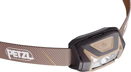 PETZL Tikka Headlamp - Compact 350 Lumen Light with Red Lighting, for Hiking, Climbing, Running, and Camping - Brown
