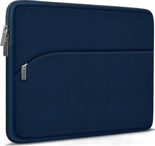 Laptop Sleeve 14 inch, Slim Portable Monitor Protective Cover with Front Pocket, Traveling Carrying Laptop Case Compatible for MacBook Air/Pro, HP, Dell, Lenovo, Acer, Deep Blue