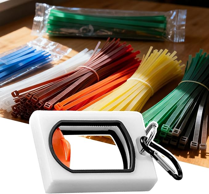 Zip Ties Holder - Glowing Organizer Tool | Wire Tie Bracket | for Electrician Computer Home Desk Office Kitchen Indoor Outdoor