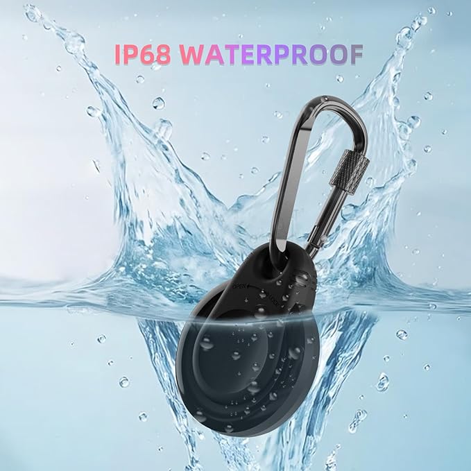 Waterproof Holder for AirTag Keychain Lock Case for Apple AirTags Keyring Durable Lightweight Cover for AirTag for Keys Kids Luggage Backpacks Pet Collar Multicolor 5Pack