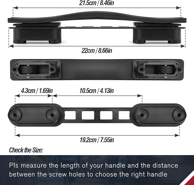 Zoofen Replacement Luggage Suitcase Handle Carry Strap Luggage Grip Luggage Replacement Handle Pulls（B110）