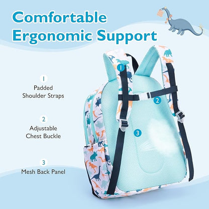 mommore Kids Backpack for Boys Girls Preschool Kindergarten Backpacks Lightweight Elementary School Bookbag with Lunch Box