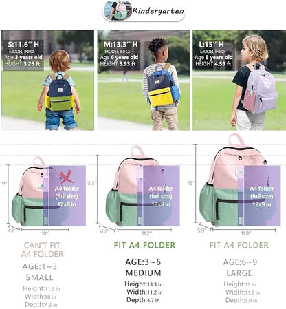 Kids Backpacks For Girls Boys, Backpack Kindergarten Elementary School, Bookbag Backpack For Kids, For School & Travel, Small Kids Child Toddler Backpack, 13" H, For Kids 3-5 Medium