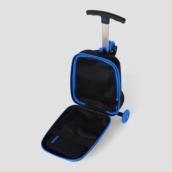 Kids Scooter Luggage - 2-in-1 Ride-On Suitcase with Light-Up Wheels & Adjustable Handle|Carry-On Approved & TSA-Friendly| Fun, Durable, Lightweight Travel Scooter for Boys & Girls Ages 3-10