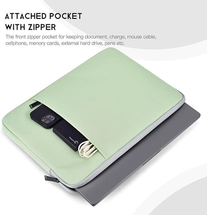 15 inch MacBook Air Sleeve, Padded Shockproof Travel Carrying Case for 2025-2023 MacBook Air 15 inch M4 M3 M2 Chip A3241 A3114 A2941 Water-Resistant Laptop Cover Slim Accessories Bag -Mint Green