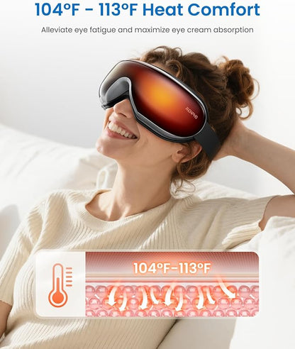 RENPHO Eyeris 1 Eye Massager with Heat, Christmas Birthday Gifts for Women Men Mom Dad Her Him, Eye Mask for Migraine, Smart Sleep Mask for Dry Eyes Relax, Reduce Strain