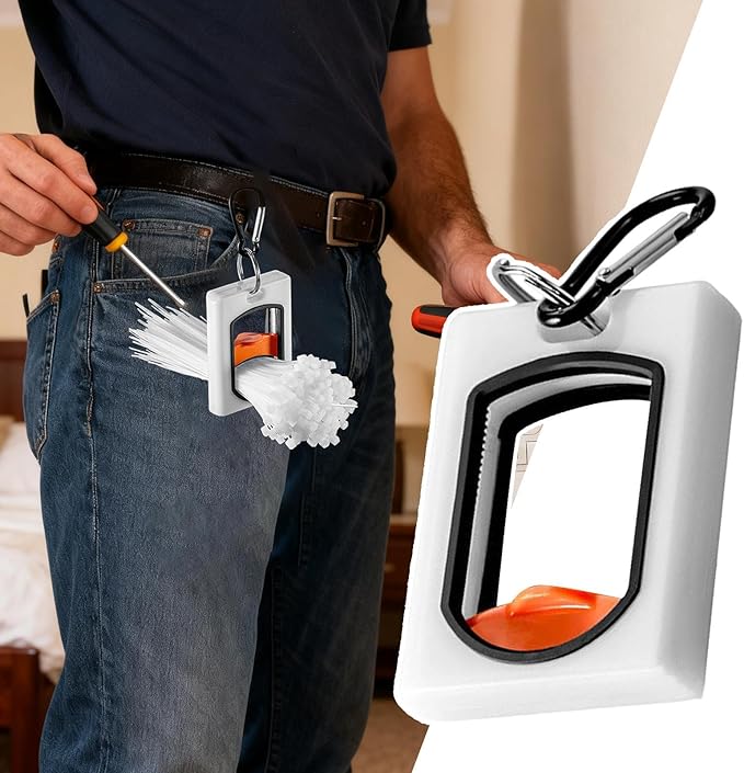 Zip Ties Holder - Glowing Organizer Tool | Wire Tie Bracket | for Electrician Computer Home Desk Office Kitchen Indoor Outdoor