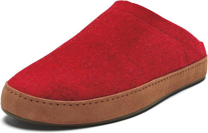 OLUKAI Hamani Hulu Men's Wool Mule Slippers, Soft & Comfortable Slippers with Premium Materials, Sheepskin Shearling & Italian Felt, All-Day Wear