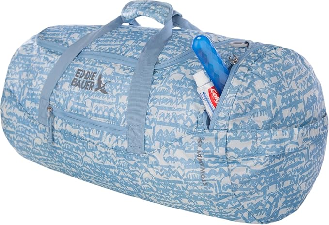 Eddie Bauer Stowaway Packable Duffel Bag | Travel | Foldable | Lightweight | Durable | Ripstop Polyester
