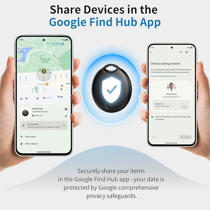 Air Tracker Tags-4 Pack for Android, Bluetooth Tracker Works with Google’s Find Hub | Android Only | Replaceable Battery | Water- Resistance | Item Finder for Luggage, Wallet, Key,Suitcases