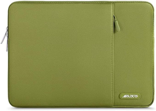 MOSISO Laptop Case 13 inch, 13 inch Laptop Sleeve Compatible with MacBook Air M4 M3 M2 M1 2025-2018 / Pro M2 M1 2025-2016, Polyester Vertical Computer Sleeve Bag with Pocket, Chartreuse