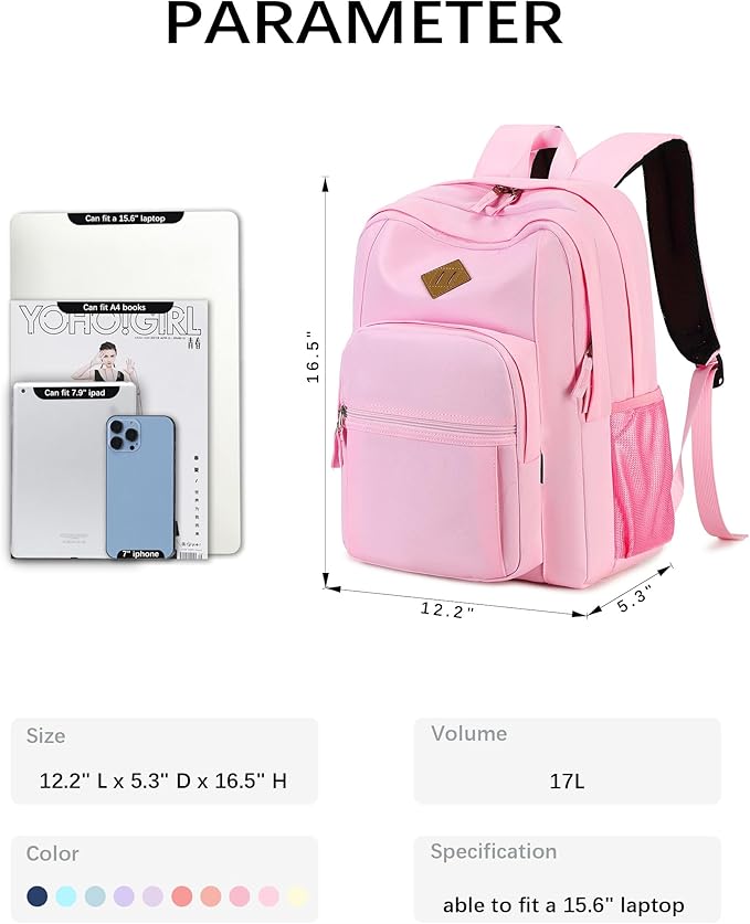 abshoo Classical Basic Travel Backpack For School Water Resistant Bookbag