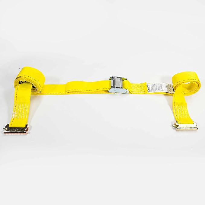 US Cargo Control E-Track Cam Buckle Straps (20-Pack), 2 Inch x 12 Foot E Track Straps with Cam Buckle and Spring E-Fittings, 2,500 LBS Break Strength, Easy-to-Use Tiedowns in Vans and Trailers