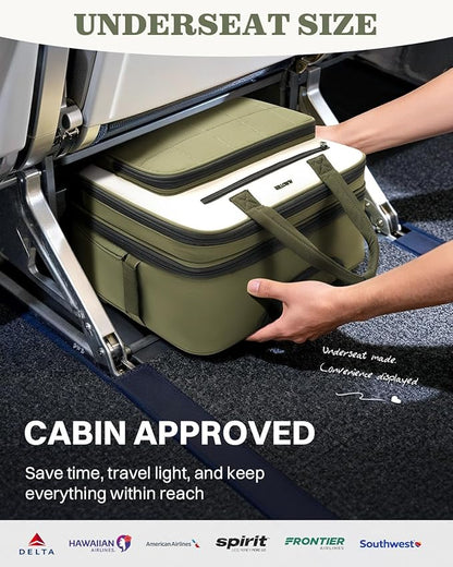 Rolling Puffer Laptop Bag, Rolling Briefcase for Women, Wheeled 16 Inch Computer Bag, Water Resistant Stylish Overnight Underseat Carry On Luggage with Wheels for Work Travel Business, Green