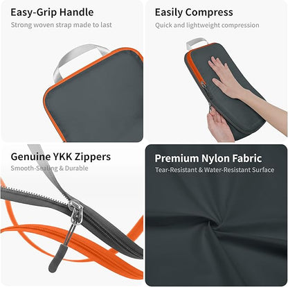Cipway Compression Packing Cubes Set, Ultralight Expandable Travel Packing Organizers for Carry on Luggage (Grey 3pcs)