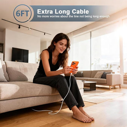 iPhone 17 16 15 Pro Max Charger Fast Charging, 40W USB C iPhone 17 16 15 Fast Charger Block with 6FT Type C to C Charging Cable Cord for iPhone 17/17 Pro Max/17 Pro/Air/16/16 Pro Max/15/15 Pro Max